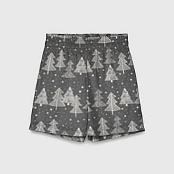 Детские шорты Grey Christmas Trees