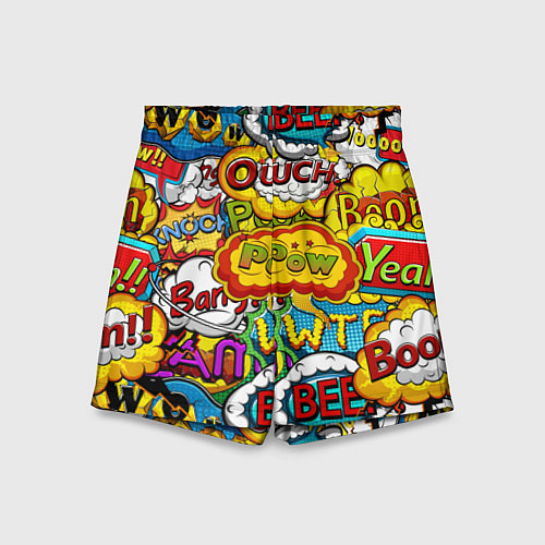 Детские шорты Звуки комиксов / 3D-принт – фото 1