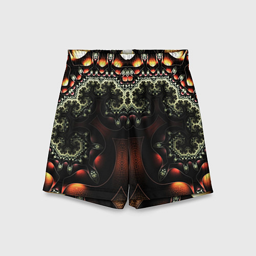 Детские шорты ФРАКТАЛЬНЫЙ ОПТИЧЕСКИЙ УЗОР / 3D-принт – фото 1