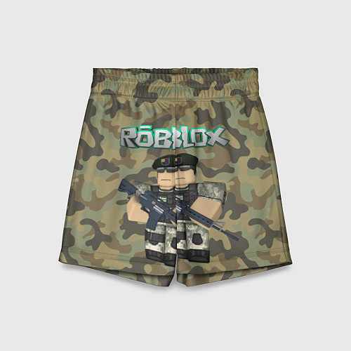 Детские шорты Roblox 23 February Camouflage / 3D-принт – фото 1