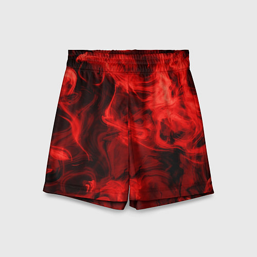 Детские шорты Красный дым / 3D-принт – фото 1