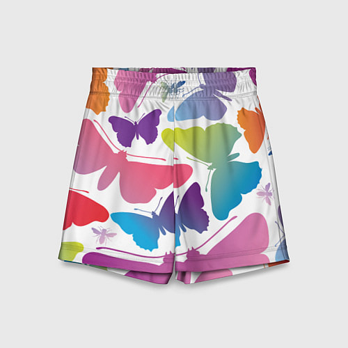 Детские шорты Разноцветные бабочки / 3D-принт – фото 1