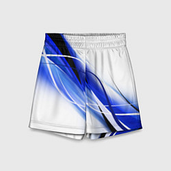 Шорты детские GEOMETRY STRIPES BLUE, цвет: 3D-принт