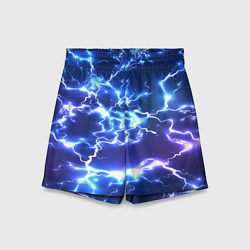 Детские шорты СВЕТЯЩИЕСЯ МОЛНИИ / 3D-принт – фото 1
