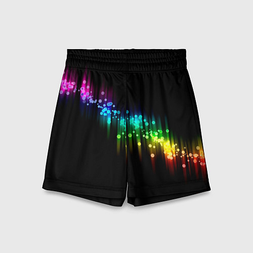 Детские шорты Абстракция черный разноцветный / 3D-принт – фото 1