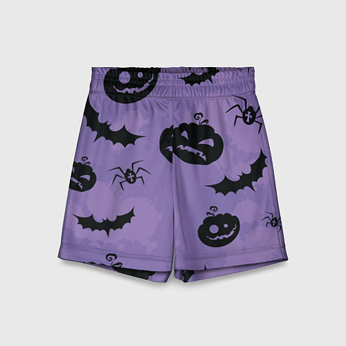 Детские шорты Фиолетовый хэллоуин / 3D-принт – фото 1