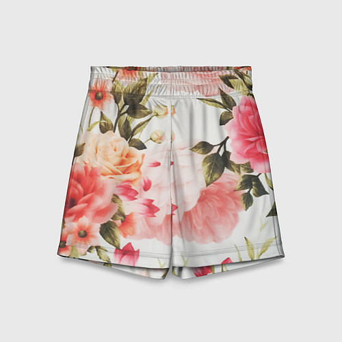 Детские шорты Нежный букет / 3D-принт – фото 1