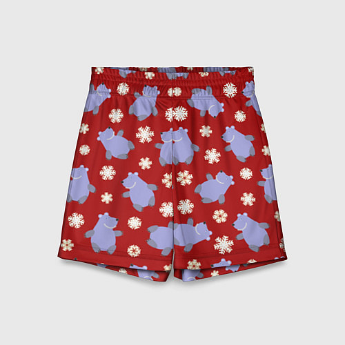 Детские шорты Белые мишки / 3D-принт – фото 1