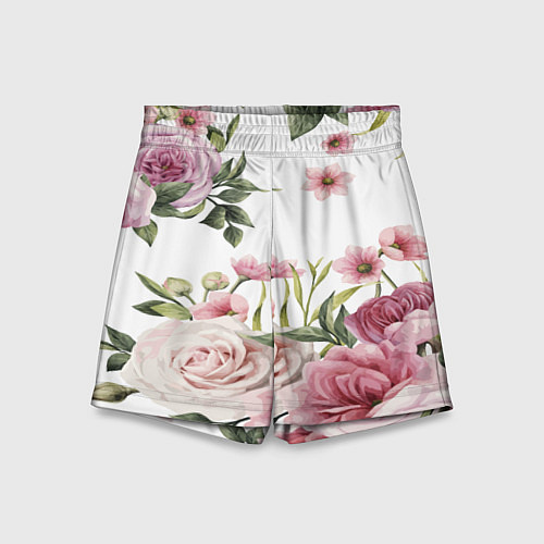 Детские шорты Розовые розы / 3D-принт – фото 1