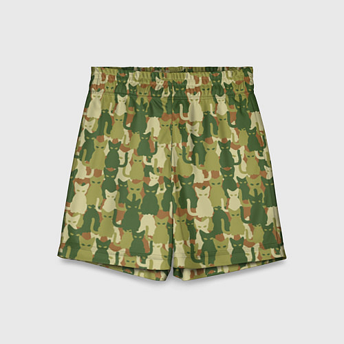 Детские шорты Камуфляж из котов / 3D-принт – фото 1