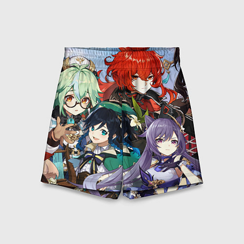 Детские шорты Персонажи Genshin Impact / 3D-принт – фото 1