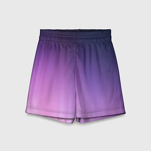 Детские шорты Северное сияние фиолетовый / 3D-принт – фото 1
