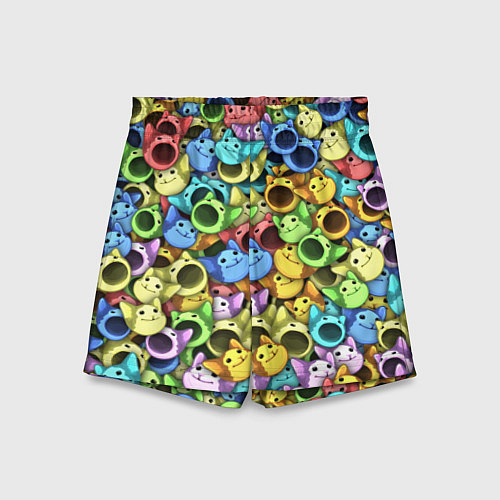 Детские шорты Цветные Поп Котики / 3D-принт – фото 1