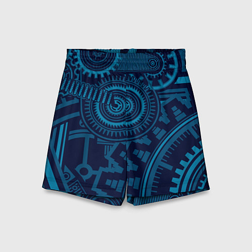 Детские шорты Steampunk Mechanic Blue / 3D-принт – фото 1