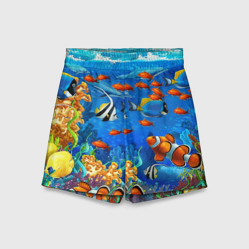 Детские шорты Коралловые рыбки / 3D-принт – фото 1