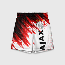 Шорты детские FC AJAX AMSTERDAM ФК АЯКС, цвет: 3D-принт
