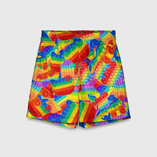 Детские шорты Разные Pop It масляная краска / 3D-принт – фото 1