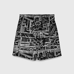 Шорты детские Белые абстрактные линии, цвет: 3D-принт