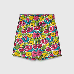 Шорты детские Лето Ягоды Фрукты, цвет: 3D-принт