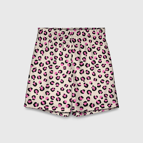 Детские шорты Леопардовый принт розовый / 3D-принт – фото 1