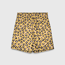 Детские шорты Желтый леопардовый принт