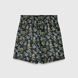 Шорты детские Мертвецы, цвет: 3D-принт