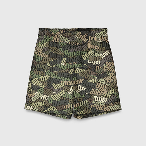 Детские шорты Именной камуфляж Олег / 3D-принт – фото 1