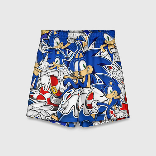 Детские шорты SONIC ПАТТЕРН СОНИК / 3D-принт – фото 1