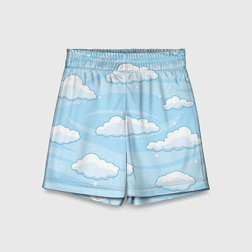 Детские шорты Зимние облака / 3D-принт – фото 1