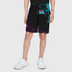 Шорты детские FRIDAY NIGHT FUNKIN NEON COLORS НЕОНОВЫЕ БРЫЗГИ, цвет: 3D-принт — фото 2