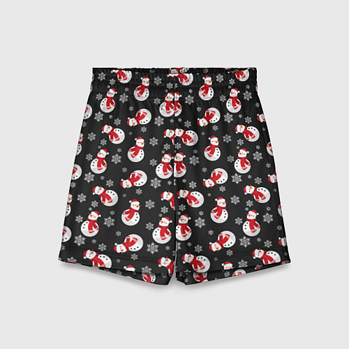 Детские шорты Snowmen / 3D-принт – фото 1