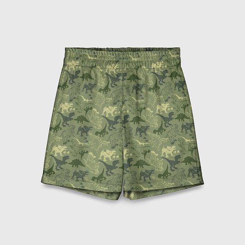 Детские шорты Динозавры - Камуфляж / 3D-принт – фото 1