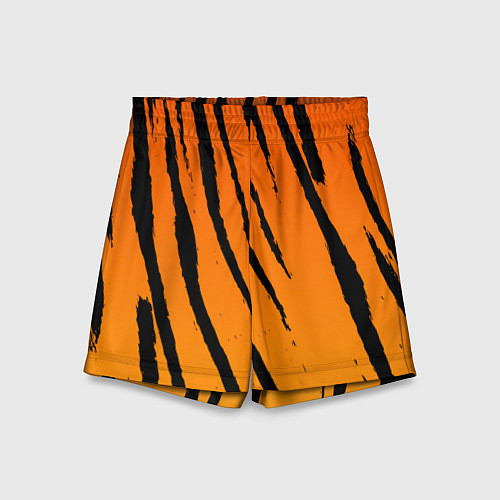 Детские шорты Шкура тигра диагональ / 3D-принт – фото 1
