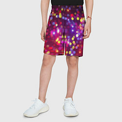 Шорты детские ПРАЗДНИЧНЫЕ ОГОНЬКИ НОВЫЙ ГОД 2022, цвет: 3D-принт — фото 2