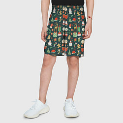 Шорты детские Merry Christmas Happy New Year, цвет: 3D-принт — фото 2