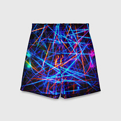 Детские шорты NEON LINES Glowing Lines Effect