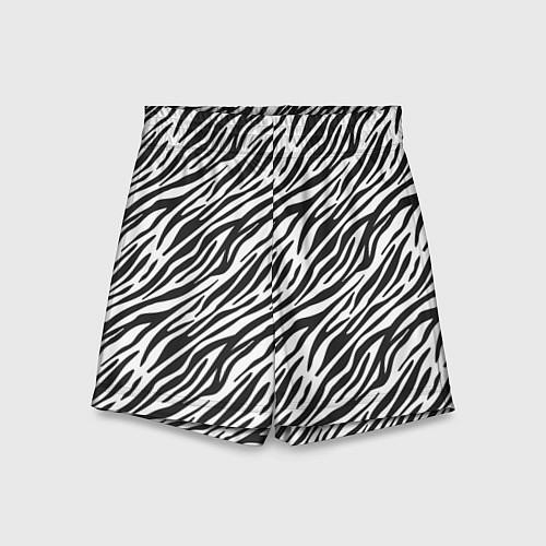 Детские шорты Чёрно-Белые полоски Зебры / 3D-принт – фото 1