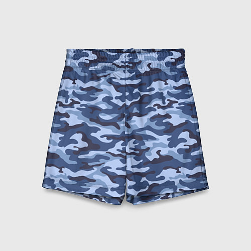 Детские шорты Синий Камуфляж Camouflage / 3D-принт – фото 1