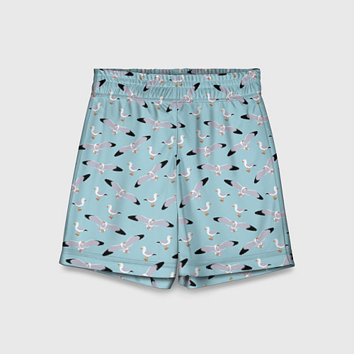 Детские шорты Чайки паттерн / 3D-принт – фото 1