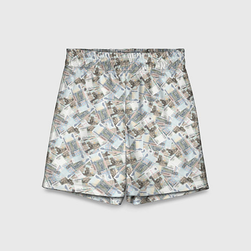 Детские шорты Банкноты 50 рублей / 3D-принт – фото 1