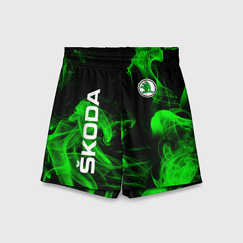 Детские шорты Skoda: Green Smoke / 3D-принт – фото 1
