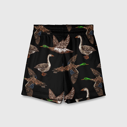 Детские шорты Утки паттерн / 3D-принт – фото 1