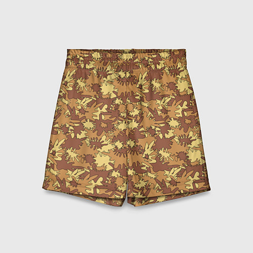 Детские шорты Творческий камуфляж в военном стиле / 3D-принт – фото 1