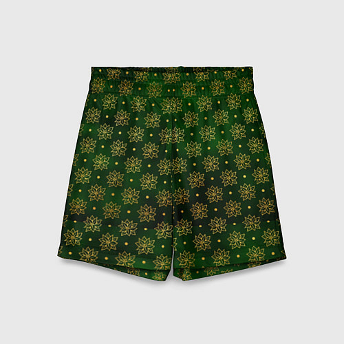 Детские шорты Gold & Green / 3D-принт – фото 1