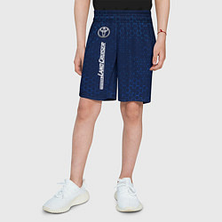 Шорты детские TOYOTA LAND CRUISER Соты Вертикально, цвет: 3D-принт — фото 2