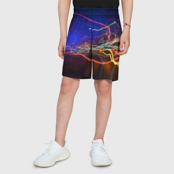 Шорты детские Neon vanguard pattern Lightning Fashion 2023, цвет: 3D-принт — фото 2
