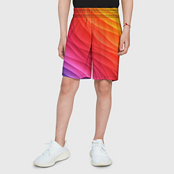 Шорты детские Разноцветные цифровые волны, цвет: 3D-принт — фото 2
