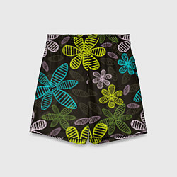 Детские шорты MULTICOLORED TRANSPARENT FLOWERS