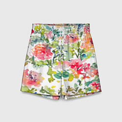 Детские шорты Floral pattern Watercolour Summer