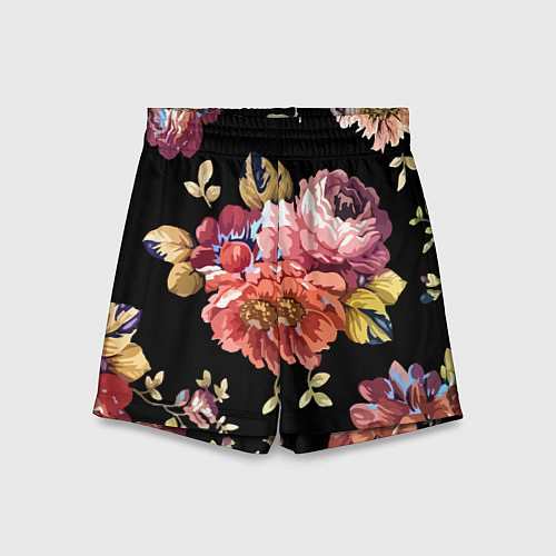 Детские шорты Розы в летней ночи Fashion trend / 3D-принт – фото 1